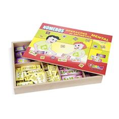 Números Operações de Aritmética Mental MDF 160 Peças Carlu Brinquedos
