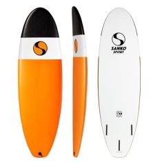 Prancha de Surf Softboard 6'2 em Polipropileno (Laranja / Branco / Preto)