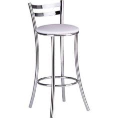 Banqueta Alta em Aço com Encosto - Unimóvel