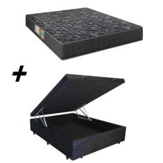 Cama Box Baú Casal + Colchão Portobel Verona D28 54x138x188