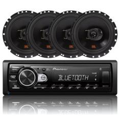 Som Automotivo Mp3 Player Pioneer Bluetooth Usb Mvh-s235bt + 4 Alto Fa