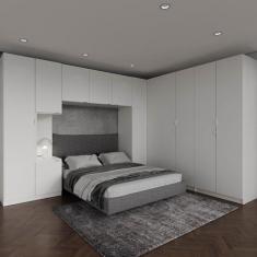 Guarda Roupa Modulado de Casal 12 Portas 6 Peças Hera CabeCasa Madeira