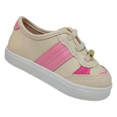 Tênis Molekinha 2118.565 Menina - Creme/Rosa-Feminino