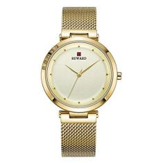Relógio Luxo Unissex À Prova D' Água REWARD 63073 Casual (Dourado)