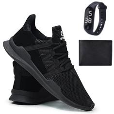 Tênis Corrida Leve Academia + Carteira + Relógio