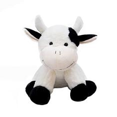 Vaca Branca Manchas Pretas 32Cm - Pelúcia
