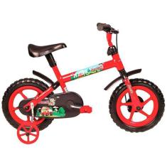 Bicicleta Infantil Aro 12 Verden Jack - Vermelha E Preta Com Rodinhas