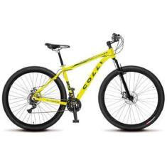 Bicicleta Colli Aluminio ARO 29 Freio a Disco Shimano 21 Marchas  - 531.13 Amarelo Neon