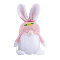 Boneca de coelhinho luminoso da Páscoa Boneca sem rosto Anão Brinquedo de decoração de mesa