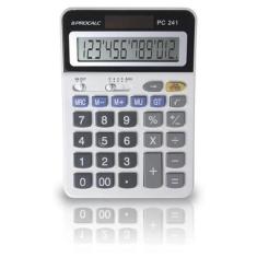 Calculadora Mesa Plástica Branca Pc241 Procalc