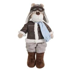 Urso De Pelúcia Bochecha Aviador Marrom