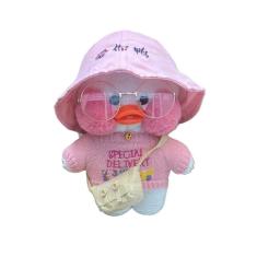Bicho de pelúcia Lalafan Patito Coral Dairy 30cm com acessórios