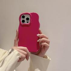 DEFBSC Capa compatível com iPhone 13 Pro Max, design de padrão de pintura estética, moldura ondulada, encaracolado, brilhante, policarbonato rígido, TPU macio, à prova de choque, proteção híbrida de 2