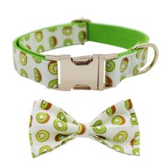 Love Dream Coleira para cães com gravata borboleta, coleira macia e confortável para cães com fivela de liberação rápida de metal, coleira ajustável para meninas e meninos para cachorros, pequenos,