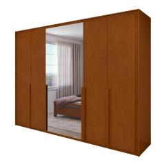 Guarda Roupa 6 Portas C/ Espelho Easy Space Frassino Lopas