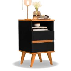 Mesa de Cabeceira Quarto Apoio Lateral Cama Box Casal Estilo Decoração