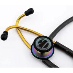 Estetoscópio Duplo Inox Preto Black Rainbow Profissional - BIC