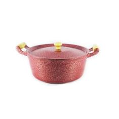 Caçarola Panela Reta Craqueada De Alumínio Alça Madeira 34cm - DIVIFOR