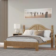 Cama de Casal Clássica 208cm x 152,5cm Freijó Ouro Madeira Pinus - Finestra
