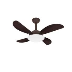 Ventilador Teto Marrom Fly 4 Pás Mdf Turbo Sala Ventax 110V, 110V