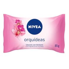NIVEA Sabonete em Barra Orquídeas - Limpa e cuida da pele, ativos hidratantes, fragrância de orquídea, espuma cremosa, hidratação e maciez - 85g