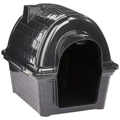 Furacão Pet Iglu Casinha de Plástico para Cães, Preto, 2