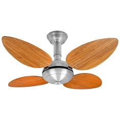 Ventilador de Teto Office Jet Pétalo Venti-Delta Prata 4Pás Freijó 220V