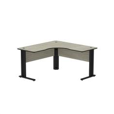 Mesa para Escritório em L ETP 1313 Maxxi Nogueira Casa Blanca/Preto