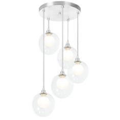 Lustres Pendentes Qu ntuplo Harmony Bolinha Escovado