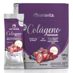 Colágeno Sanavita Verisol 30 Sachês 120g - Red Berries