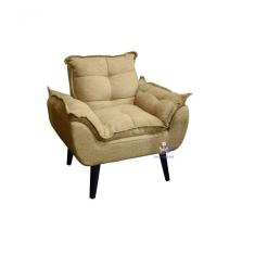 Poltrona/cadeira Decorativa Glamour Com Pés Quadrado Palha