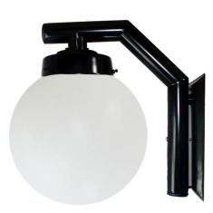 Arandela Solarium 215 Externa/Interna com Globo de Polietileno Preto -