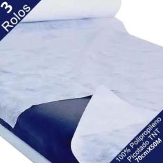 3 Lençol Tnt Descartável P/maca  70cmX50mts C/picote Aradesc