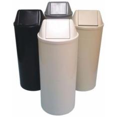 Cesto Lixeira 22 Litros Com Tampa Vai E Vem Basculante - JSN, Preto