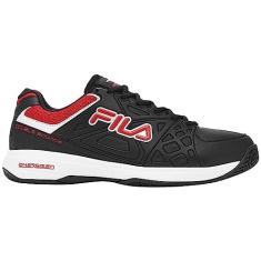 Fila Men`s Double Bounce 3 Pickleball Shoes Black and White