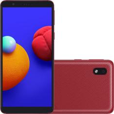 Smartphone Samsung Galaxy A01 Core 32GB 4G Wi-Fi Tela 5.3'' Dual Chip 2GB RAM Câmera 8MP + Selfie 5MP - Vermelho
