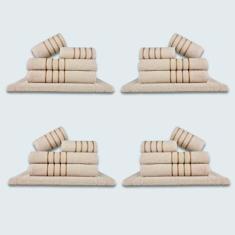 Jogo De Toalhas 20 Ps Coleo Montreal 100% Algodo Bege - Toalhas Beka