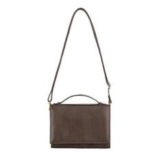 Bolsa pequena tiracolo de couro liso Deise-Feminino