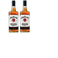 Kit Whiskey Jim Beam Bourbon 1L 2 Unidades