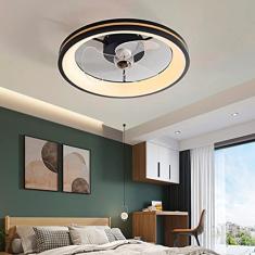 Ventilador de teto com iluminação acima da mesa de jantar Controle remoto silencioso moderno LED com luz Ventilador de sala de estar Luz de teto Ventilador de luz para sala de estar Quarto d