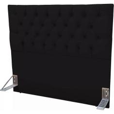 Cabeceira EBox Paris King 1,95m Em Suede Preto