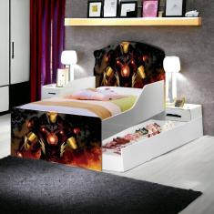 Cama Lívia Herói com Auxiliar e 02 Colchões Cambel