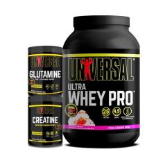 Kit Ultra Whey Pro 900g + Creatine 300g + Glutamine 300g - UNIVERSAL, 