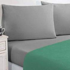 Jogo De Cama Malha Lençol 100% Algodão Gran Moratta 3 Peças Solteiro -