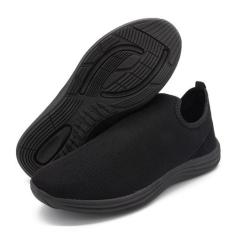 Tenis Meia Masculino Casual Para Idoso Confortável Palmilha Gel Pu Cam