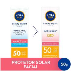 Protetor Solar Facial Nivea Sun Beauty Pele Normal a Seca FPS60 com 50g 50g