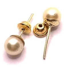 Brinco com 2 pérolas - 6 mm - 2BPR0006