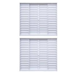 Kit com 2 Janelas de Alumínio Veneziana de Correr 100x120cm 4 Folhas Sem vidro Soft Plus MGM Branco