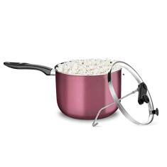 Pipoqueira Antiaderente com tampa de vidro N22 4,8 Litros Cor Cereja Cozinha MTA - 3030