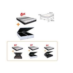 Conjunto Cama Box Baú  Jadmax Casal King  + Colchão Castor Molas Class
